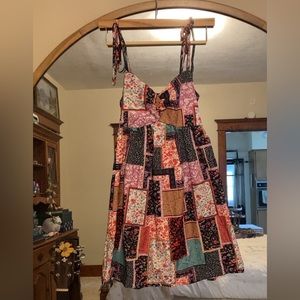 patchwork floral sundress